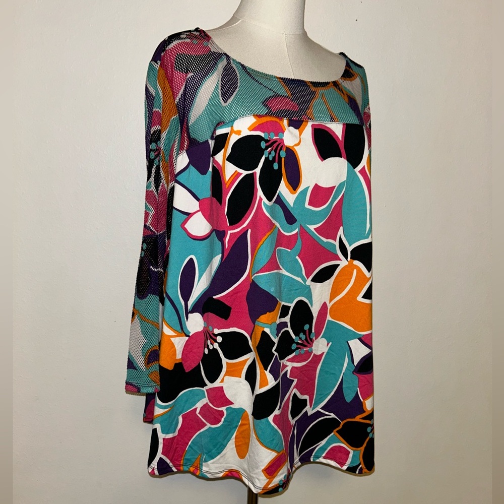 Nwot Ruby Rd. Netted Accent Top - image 5